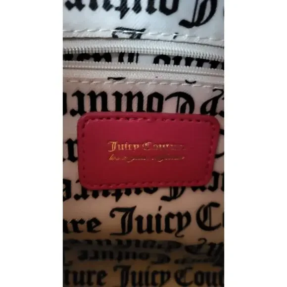 JUICY COUTURE Bag Speedy Satchel - Hot Pink & Matching Wristlet - Picture 12 of 16